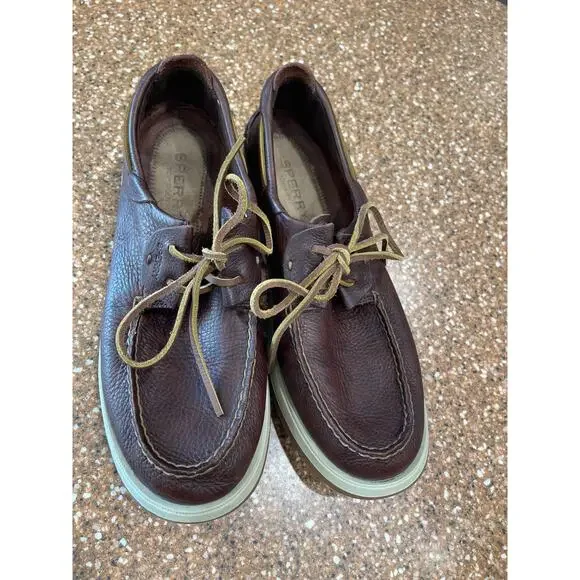 Sperry Caspian brown leather boat shoes 10.5 - Picture 2 of 7